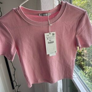 Zara pink baby tee